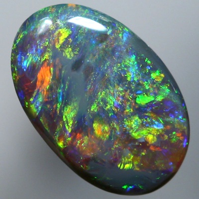 SOLID SEMI BLACK OPAL Sparkling golden fire